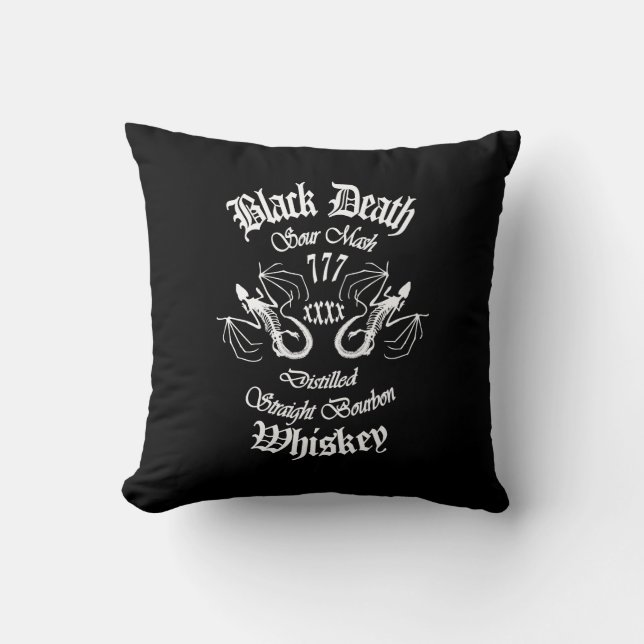 Muerte negra 777 - Whiskey de Borbón - almohada (Anverso)