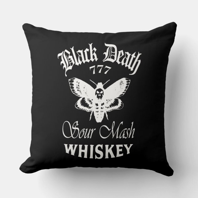 Muerte negra 777 - Whiskey de peste - almohada (Anverso)