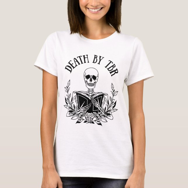 Muerte por camiseta TBR, Bookish, bibliófilo (Anverso)