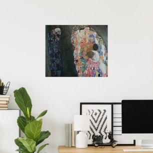 Muerte y Vida por Gustav Klimt Arte Nouveau Vintag