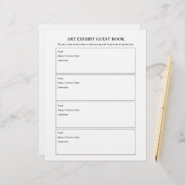 Muestra de arte Páginas de libros de invitados