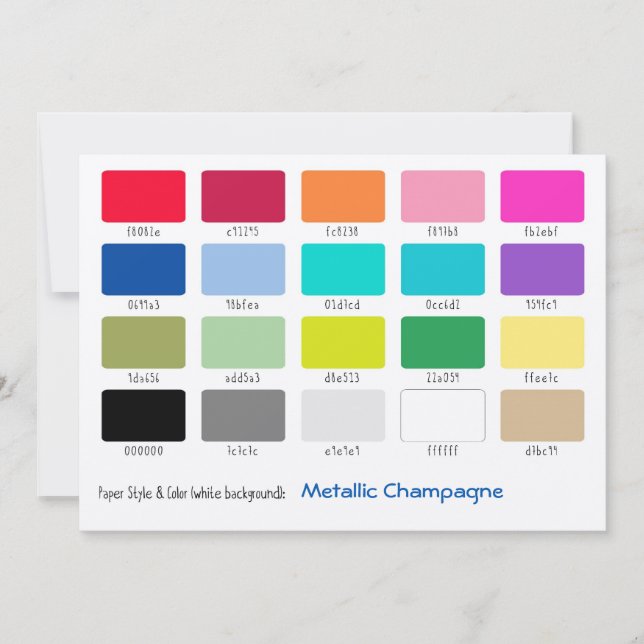 Muestra de color metálico champán (Anverso)