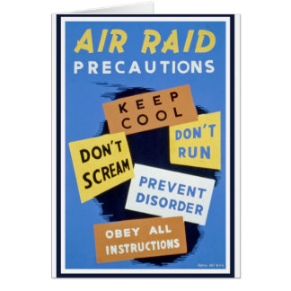 Muestra de las precauciones del ataque aéreo