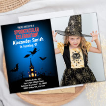 Muestra invitaciones de Halloween con foto