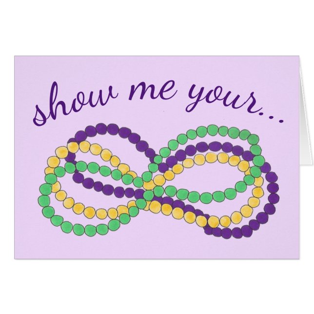 Muéstrame tus cuentas de Mardi Gras de Nueva Orlea (Anverso (Horizontal))