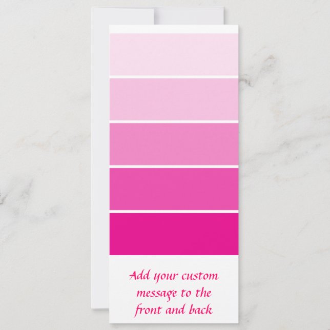Muestras de pintura rosa brillante (Anverso)