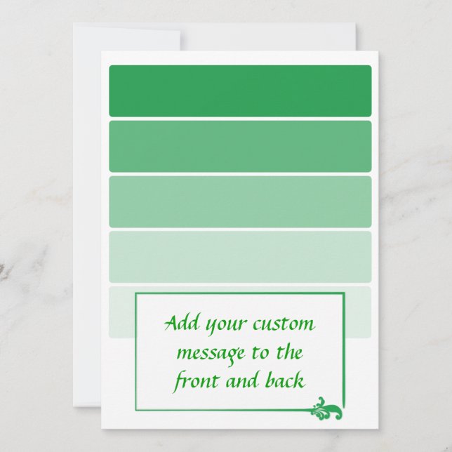 Muestras de pintura verde brillante (Anverso)