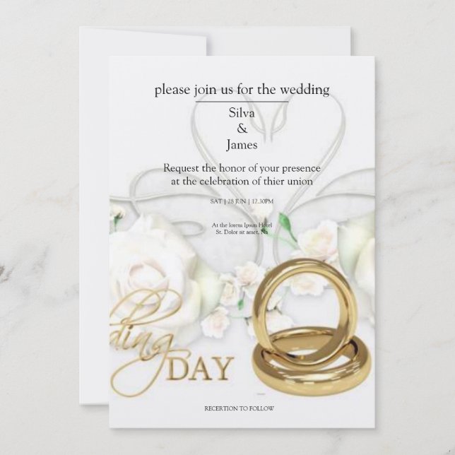 muestras de tarjetas de invitaciones de boda (Anverso)