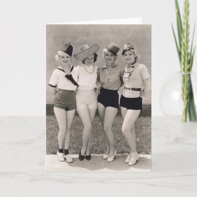 Muestre a chicas la tarjeta de felicitación - (Anverso)