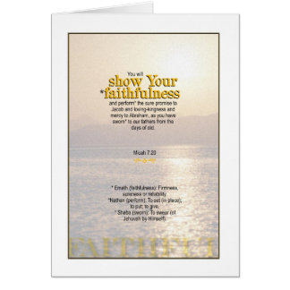 Muestre la fidelidad de dios - 7:20 de Micah