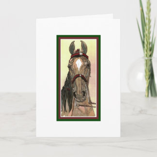 Muestre la tarjeta de Navidad del caballo