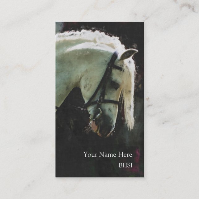 Muestre la tarjeta de visita del potro (Anverso)