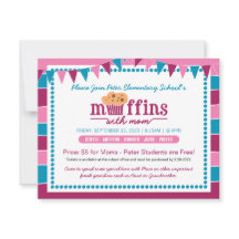 Muffin con la invitación de mamá a la escuela/orga