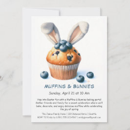 Muffins & Bunnies - Invitación a la fiesta de Pasc
