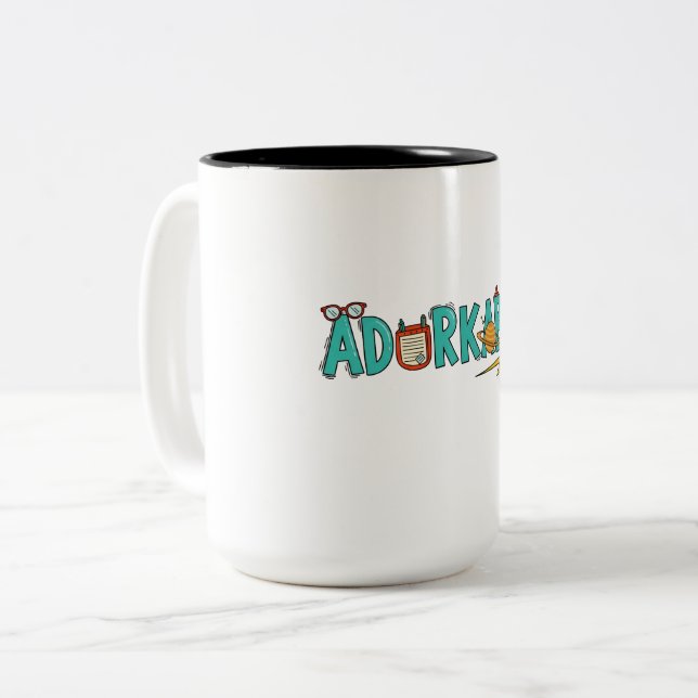 Mug "Adorkable" - La Copa Perfecta para Nerds, Gee (Anverso izquierdo)