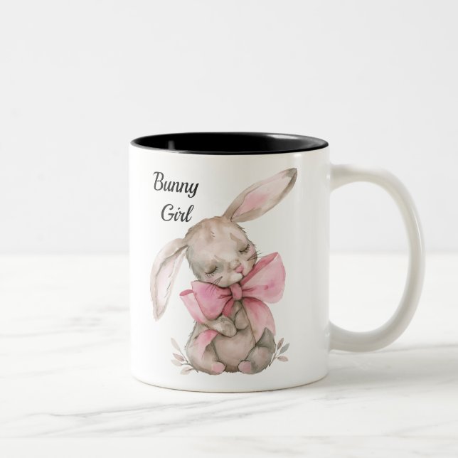 Mug Chica de conejo personalizado - Copa de conejo (Derecha)