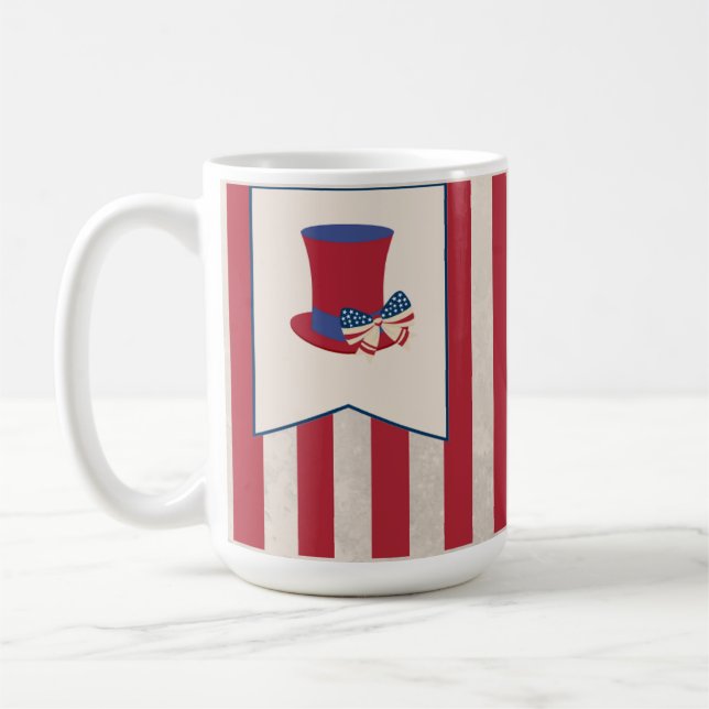 Mug de bandera de Estados Unidos Patriótico | Copa (Izquierda)