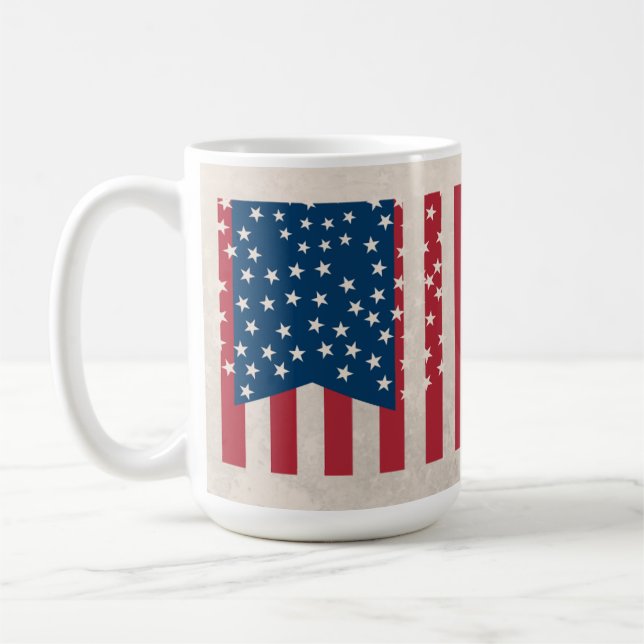 Mug de bandera de Estados Unidos Patriótico | Copa (Izquierda)
