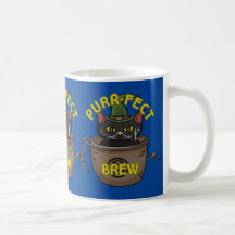 Mug de brew purrfecta, gato en una copa
