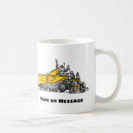 Mug de castores asfaltados, taza de construcción,