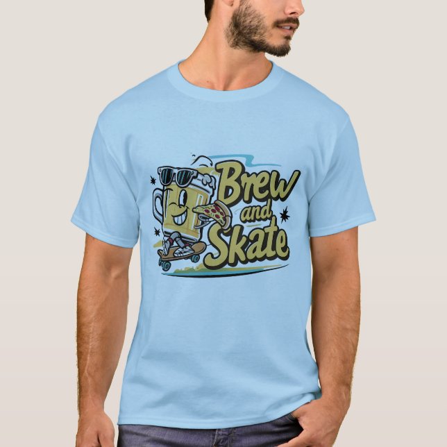 Mug de cerveza y camiseta de pizza (Anverso)