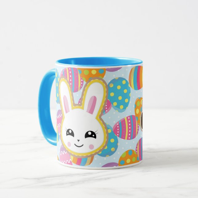 Mug de conejo de Pascua, Copa de café de primavera (Anverso izquierdo)