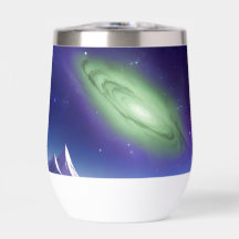 Mug de galaxia cósmica - Nebulosa verde sobre el m