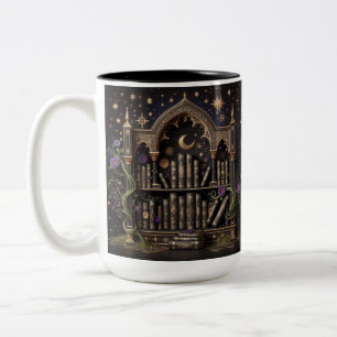 Mug de la biblioteca mística, Copa de café de dise