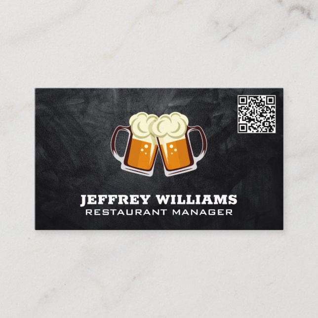 Mug de la tostada de cerveza | Tarjeta de presenta (Anverso)