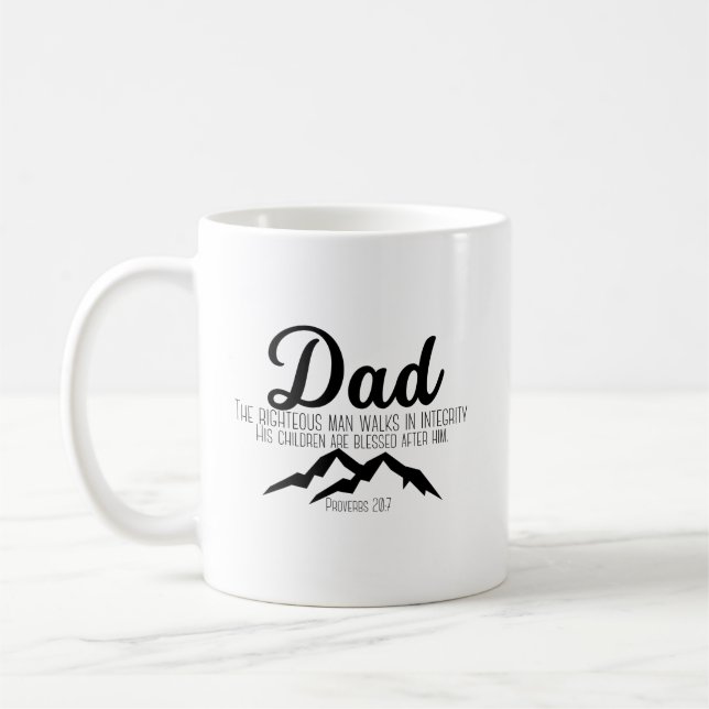 Mug de las escrituras para papá, Copa de café cris (Izquierda)
