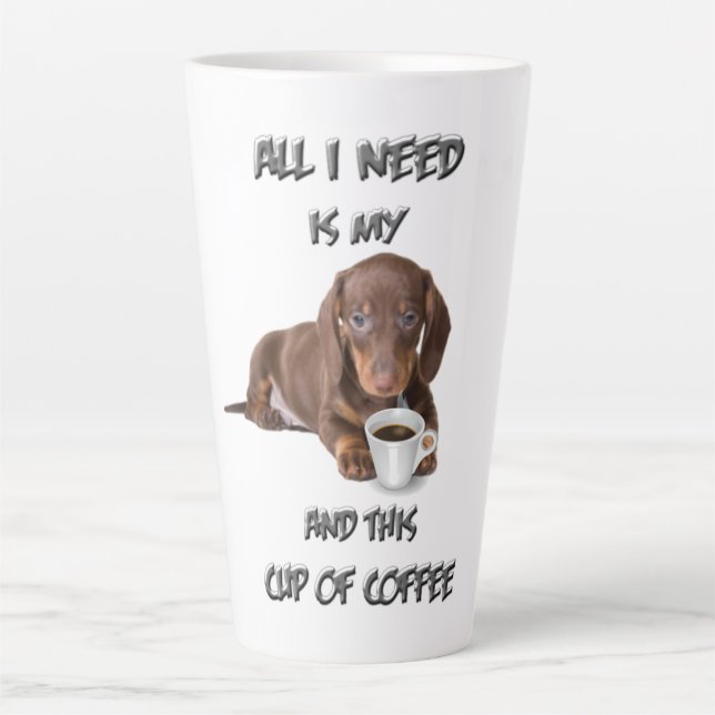 Mug de latte grande - Dach en mi taza (Anverso)