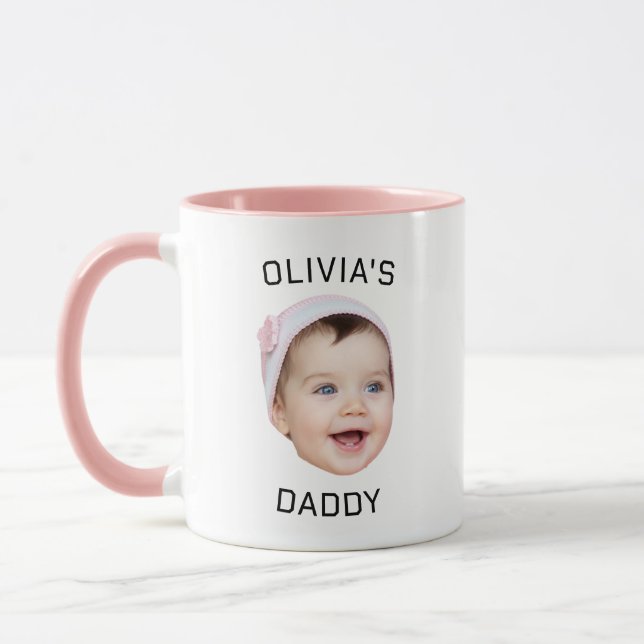 Mug de regalo de papá, taza de cara personalizada, (Izquierda)