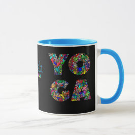 Mug de regalo de yoga con copa de café de nombre p