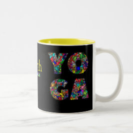Mug de regalo de yoga con copa de café de nombre p