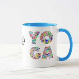 Mug de regalo de yoga con copa de café de nombre p