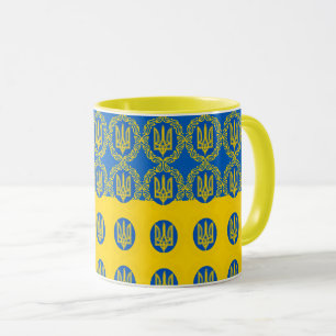 Mug de Ucrania y moda de la bandera ucraniana Copa