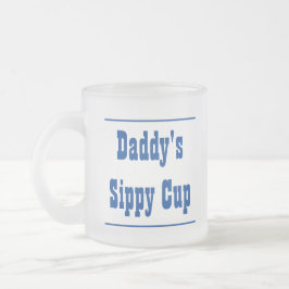 Mug de vidrio escarchado de la Copa Sippy de Papi