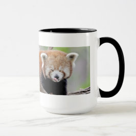 Mug Foto panda roja , animales . taza de café