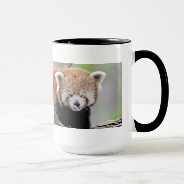 Mug Foto panda roja , animales . taza de café (Derecha)