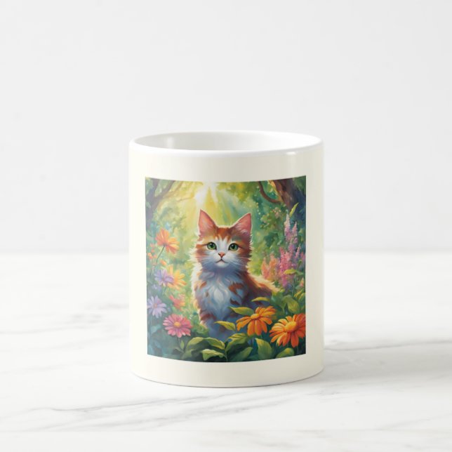 Mug impreso, taza de gato anime impresa, taza de c (Centro)