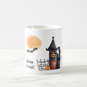 Mug real, crepé, Copa de café de Halloween