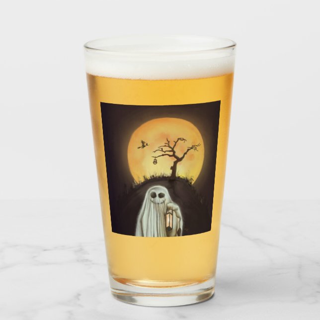 Mugre de cerveza de Halloween más feliz (Anverso (lleno))