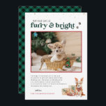 Mugre y brillante | Tarjeta fotográfica de vacacio<br><div class="desc">Los mascotas son parte de la familia y sin duda, ¡se merecen un lugar en sus tarjetas de Navidad! Con una divertida letra y ilustraciones lindos, esta tarjeta es una excelente manera de celebrar la amistad que compartiste con tu amigo. Añada la redacción de su personalizado a este diseño utilizando...</div>
