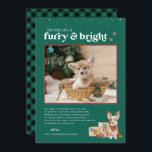 Mugre y brillante | Tarjeta fotográfica de vacacio<br><div class="desc">Los mascotas son parte de la familia y sin duda, ¡se merecen un lugar en sus tarjetas de Navidad! Con una divertida letra y ilustraciones lindos, esta tarjeta es una excelente manera de celebrar la amistad que compartiste con tu amigo. Añada la redacción de su personalizado a este diseño utilizando...</div>