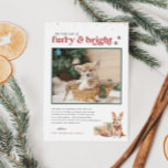 Mugre y brillante | Tarjeta fotográfica de vacacio<br><div class="desc">Los mascotas son parte de la familia y sin duda, ¡se merecen un lugar en sus tarjetas de Navidad! Con una divertida letra y ilustraciones lindos, esta tarjeta es una excelente manera de celebrar la amistad que compartiste con tu amigo. Añada la redacción de su personalizado a este diseño utilizando...</div>