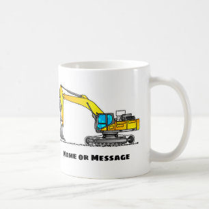 Mugs de excavación, tazas de construcción, trans