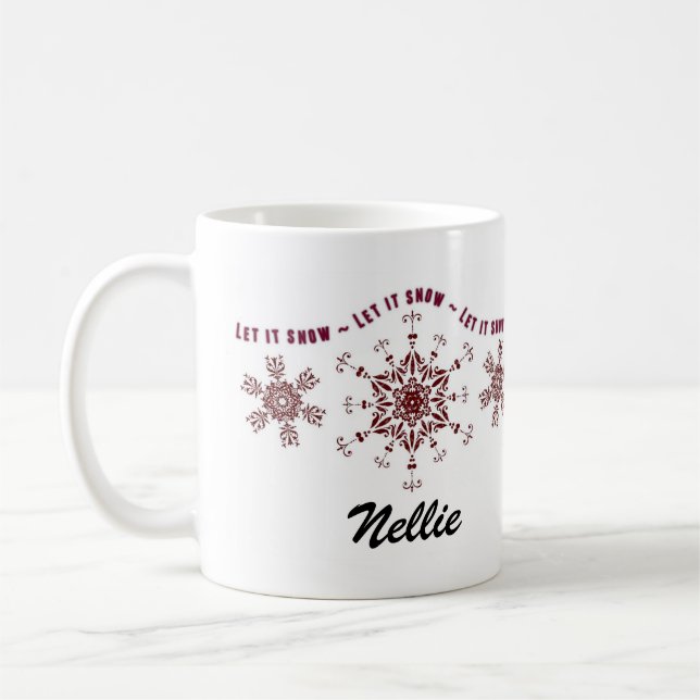 Mugs de vacaciones personalizadas con copas de nie (Izquierda)