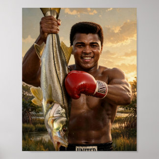 Muhammad Ali golpeando un eperlano — Arte de boxeo
