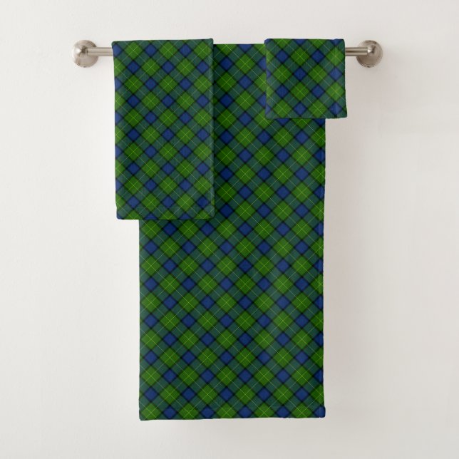 Muir Moore tartán verde azulado a cuadros (In situ)