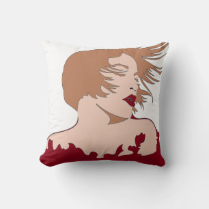Mujer 2 costado rojo / amarillo almohada